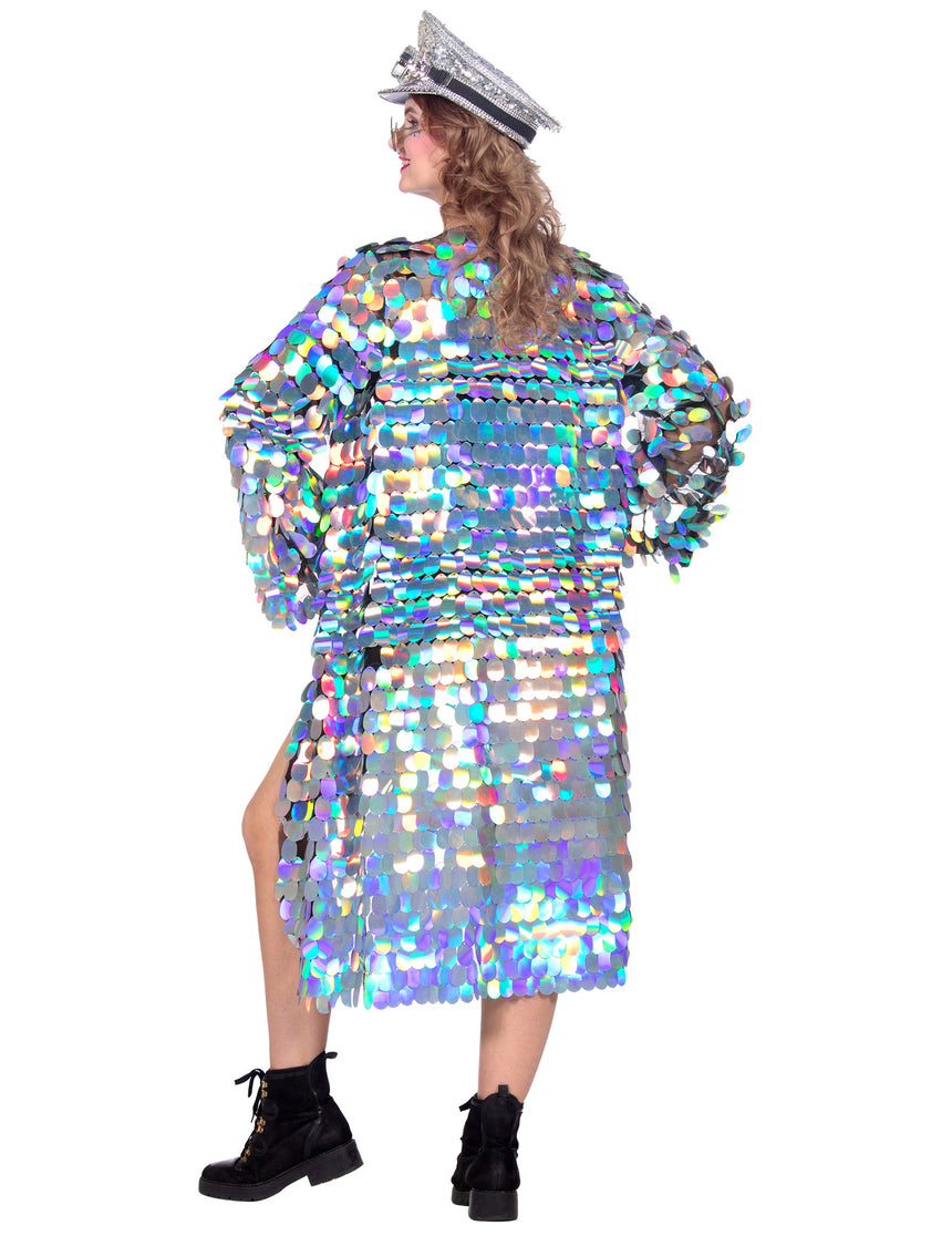 Veste longues à grosses paillettes luxe femme