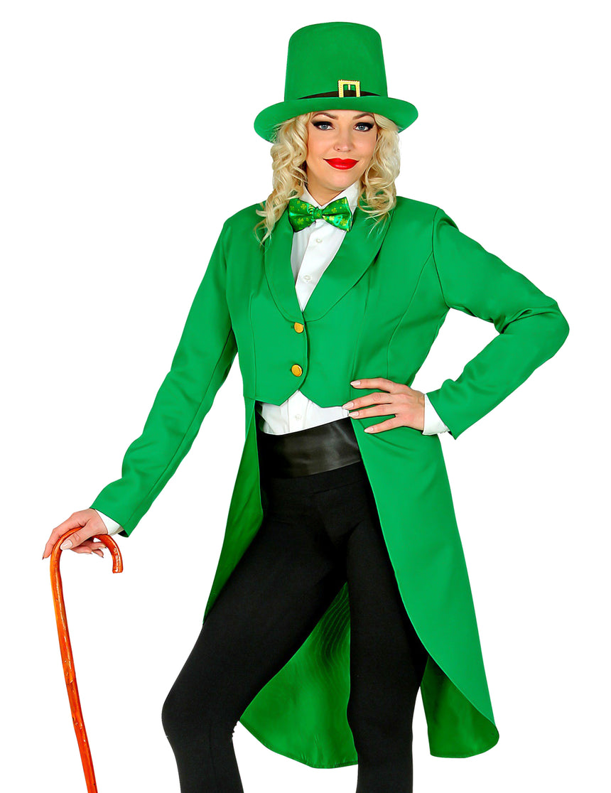 Veste queue de pie verte St Patrick femme