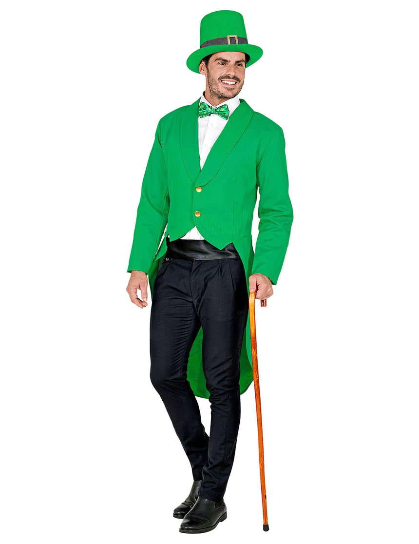 Veste queue de pie verte St Patrick homme