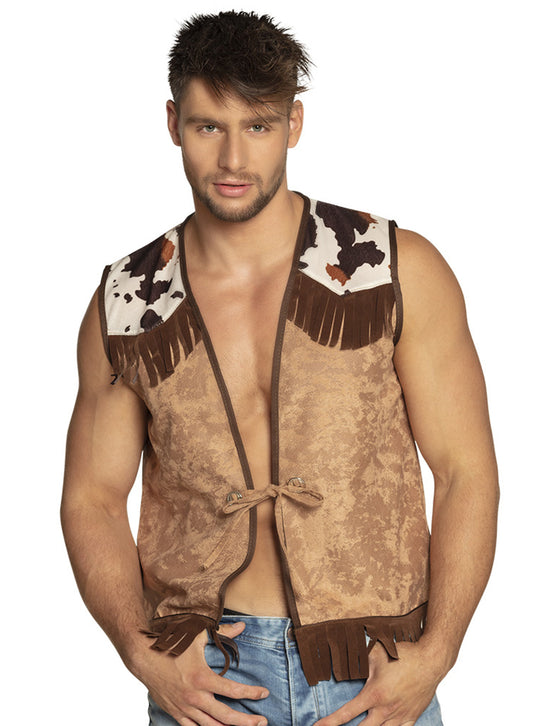 Veste western marron clair homme