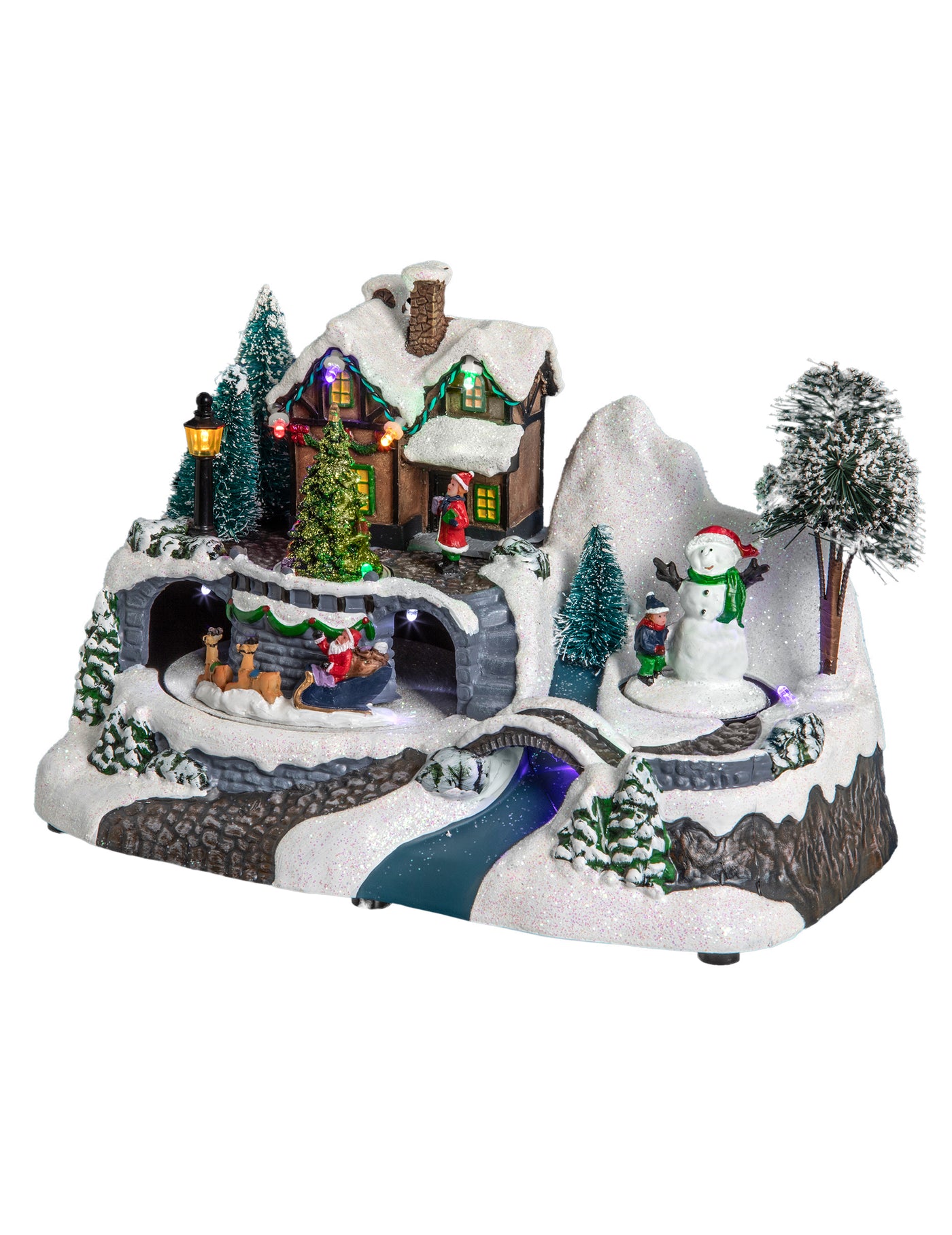 Village de noël lumineux maison 23 x 15 x 16 cm