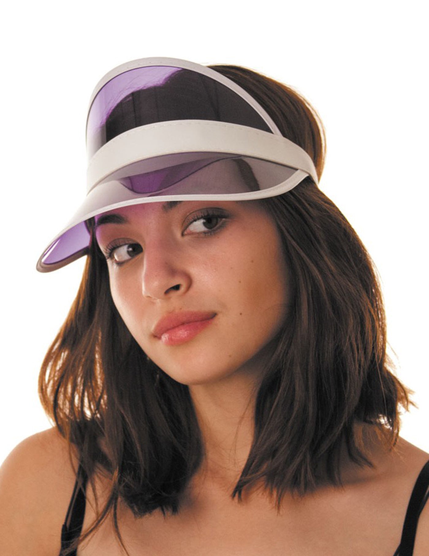 Visière joueur de poker violet adulte