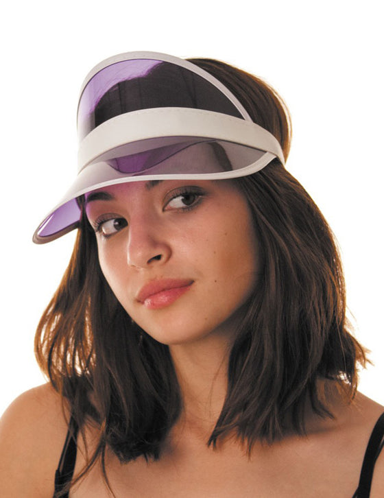 Visière joueur de poker violet adulte